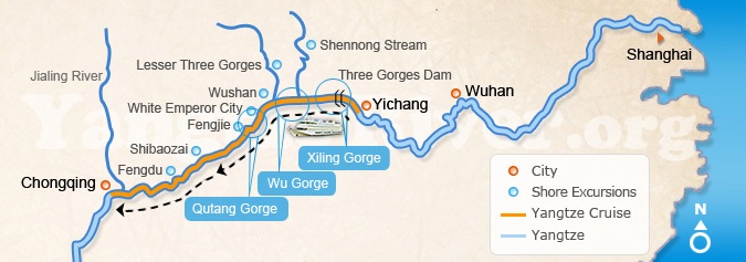 Upstream: Yichang > Chongqing