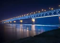 Nightview of Wuhan Yangtze River Bridge